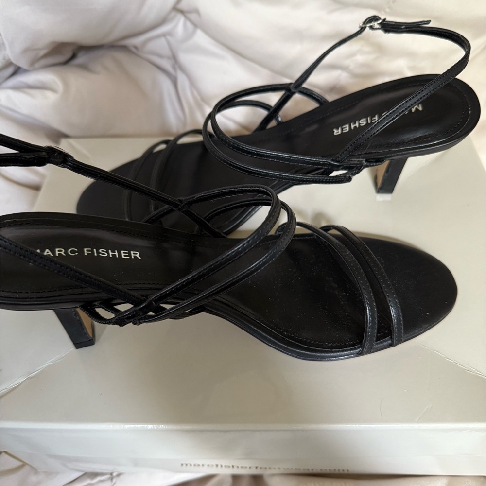 Marc Fisher Black Strappy Sandals